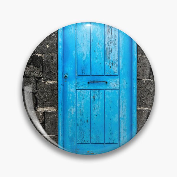 Item preview, European blue door with stone house color fine art photograph wall art designed and sold by Jéanpaul  Ferro.