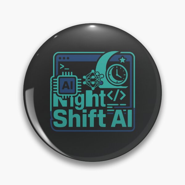 Item preview, Night Shift AI Funny Developer Gift Coding Automation Humor Design designed and sold by Ixnor.