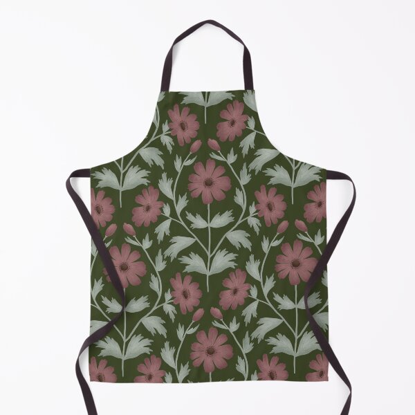 Item preview, Anemone Damask - Dark Forest Green Botanical Pattern designed and sold by Ema Tudose.