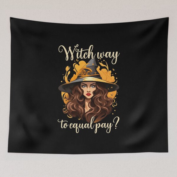 Item preview, Witch Way to Equal Pay? - Bold Feminist Halloween Witch I designed and sold by Lemon Pepper.