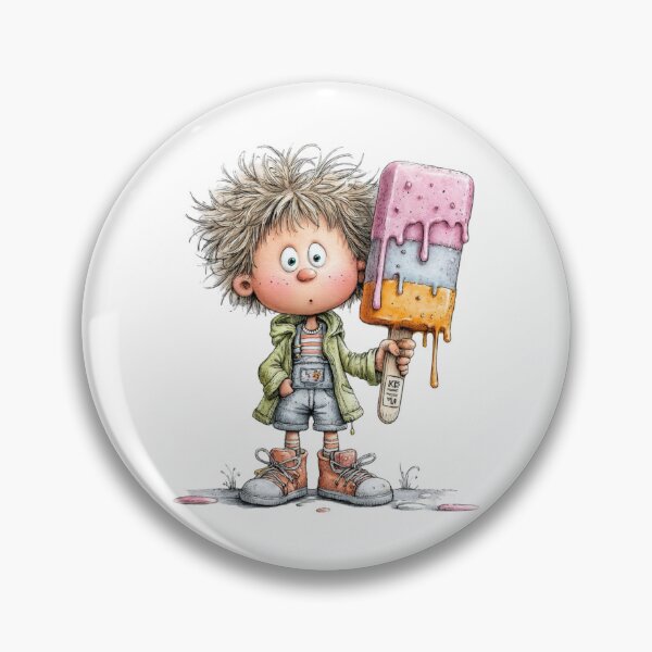 Item preview, Cute boy eating icecream - whimsical design designed and sold by Lines, forms and colors.