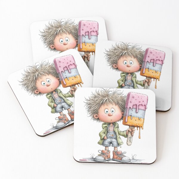Item preview, Lindo niño comiendo helado - diseño caprichoso designed and sold by Lines, forms and colors.