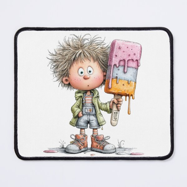 Item preview, Cute boy eating icecream - whimsical design designed and sold by Lines, forms and colors.