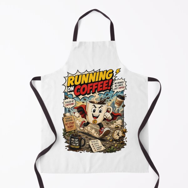 Item preview, Running On Coffee – Funny Comics Design designed and sold by Mac Sketches.