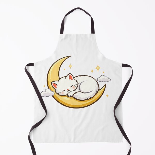 Item preview, Moonlit Cat Dreams-cute Sleeping kitten on Crescent Moon designed and sold by teeNova Wear.