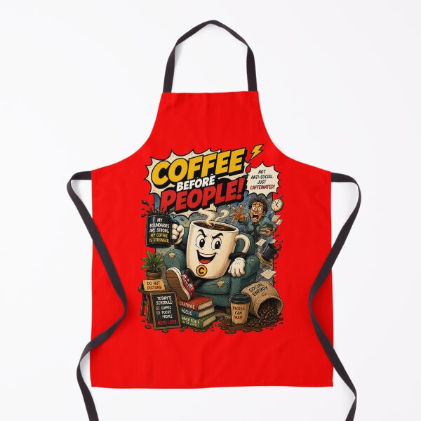Item preview, Coffee Before People – Funny Comics Design designed and sold by Mac Sketches.