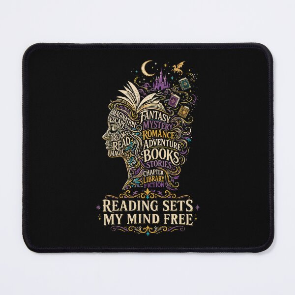Item preview, Reading sets my mind free for book lovers designed and sold by HandicraftArt.