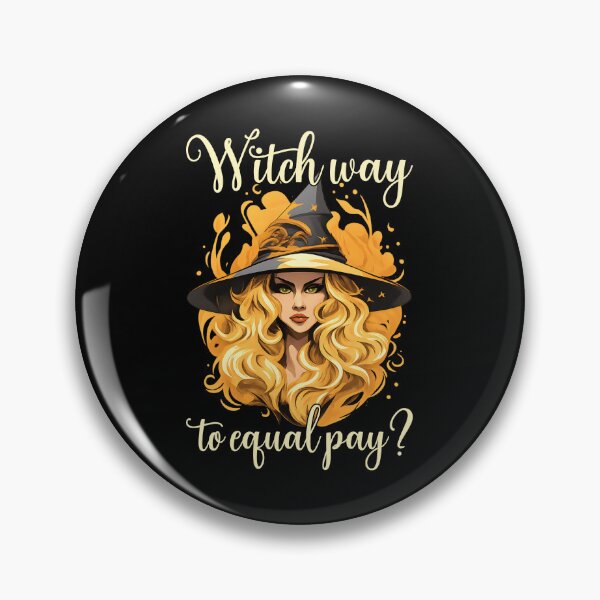 Item preview, Witch Way to Equal Pay? - Bold Feminist Halloween Witch II designed and sold by Lemon Pepper.