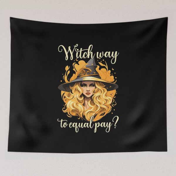 Item preview, Witch Way to Equal Pay? - Bold Feminist Halloween Witch II designed and sold by Lemon Pepper.