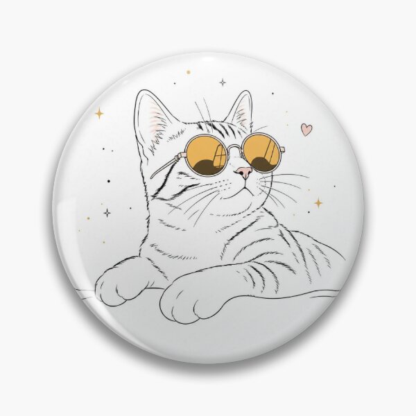 Item preview, Cool Cat – Minimalist Sunglasses Art designed and sold by Sztyep88.