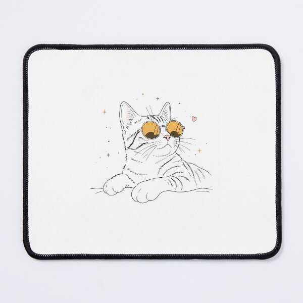 Item preview, Cool Cat – Minimalist Sunglasses Art designed and sold by Sztyep88.