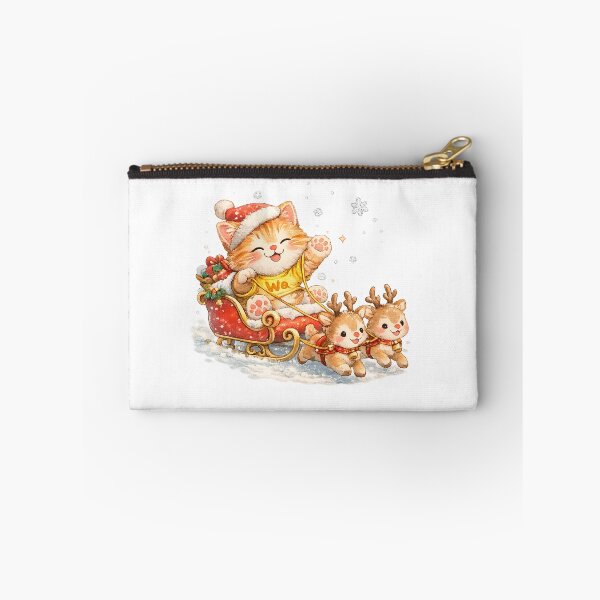 Item preview, Orange Tabby Cat Riding Santa Sleigh designed and sold by Wawa5656.