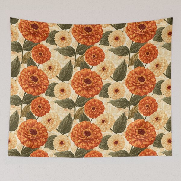 Item preview, Vibrant Zinnia Texture  - Birth Flower Pattern - Best Friend Gifts designed and sold by RoyalStarsPatts.
