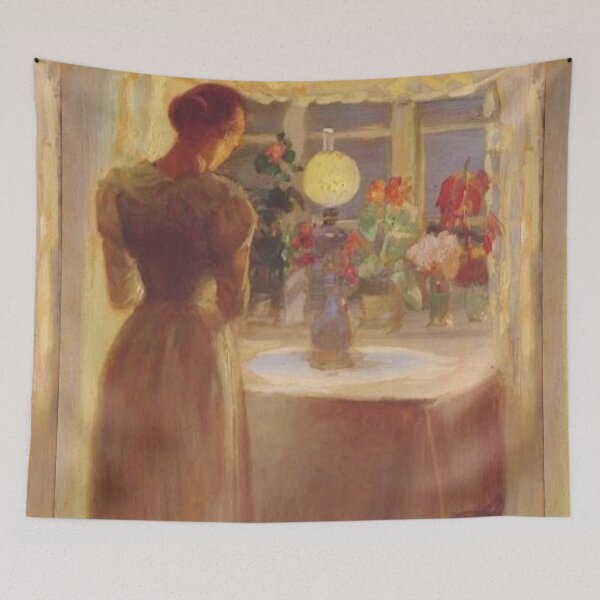 Item preview, Young Girl Before a Lit Lamp designed and sold by SharonTheFirst.