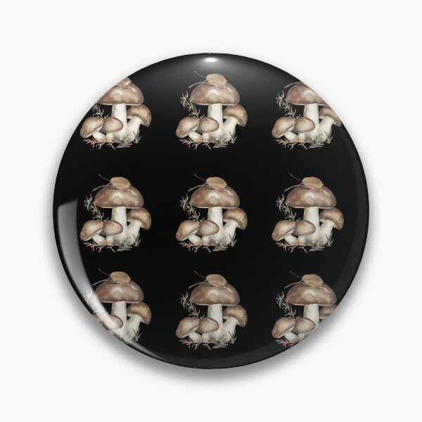 Item preview, Watercolor Mushroom Botanical Dark Cottagecore Seamless Pattern designed and sold by ​Jyoti Digital Artist.