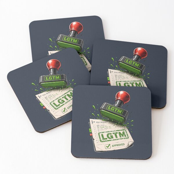Item preview, LGTM Rubber Stamp Funny Programmer Code Review Design designed and sold by PXEpic.