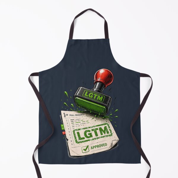 Item preview, LGTM Rubber Stamp Funny Programmer Code Review Design designed and sold by PXEpic.