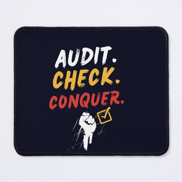 Item preview, Audit Check Conquer | Auditor Motivation Typography | CPA & Accounting Career Design designed and sold by FCA SIR MERCH .