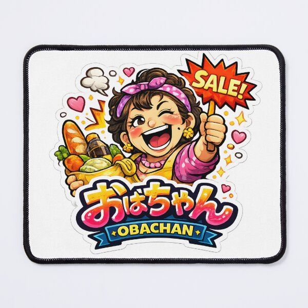 Item preview, Funny Japanese Obachan Sticker | Cute Japanese Aunt Character designed and sold by OddGarage.