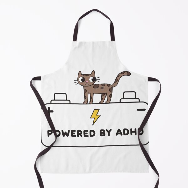 Item preview, Powered By ADHD Cat Pink – Cute Chaotic Kitty Art designed and sold by Charonde.