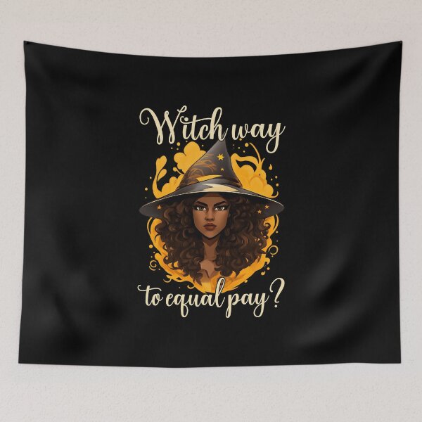 Item preview, Witch Way to Equal Pay? - Bold Feminist Halloween Witch III designed and sold by Lemon Pepper.
