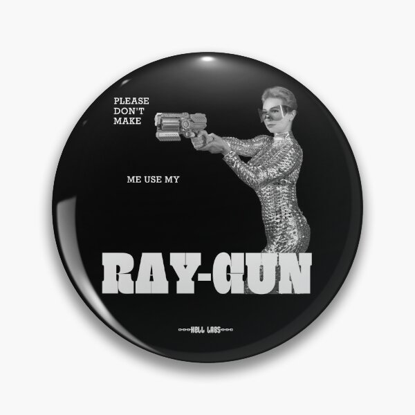 Item preview, Please Don't Make Me Use My Ray Gun | Y2K Streetwear Graphic | Cyberpunk Sci-Fi Grunge T-Shirt, Sticker & Poster designed and sold by rileyhells.