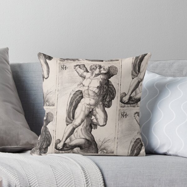 Item preview, Muscular Nude Male Figure Renaissance Engraving designed and sold by artofuniverse.