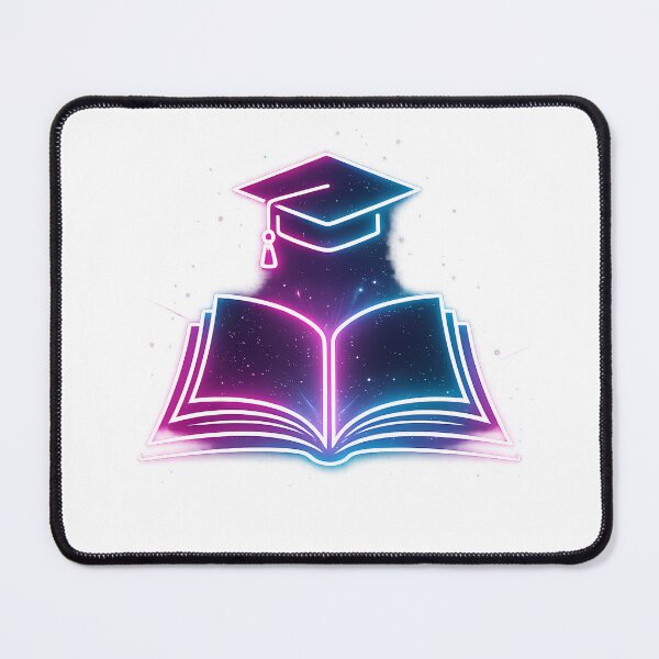 Item preview, Graduation Cap Open Book | Neon Education | Student Success Design designed and sold by Moss & Mellow.