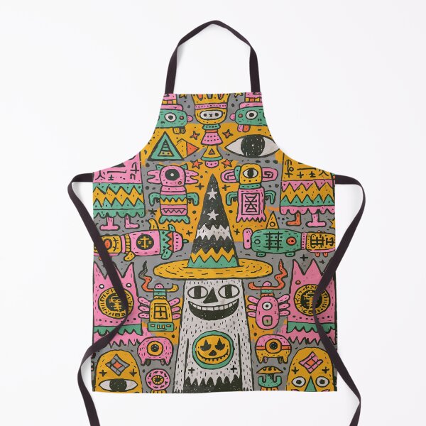 Item preview, Spooky Cute Doodle Creatures Maximalist Art designed and sold by Romgora.