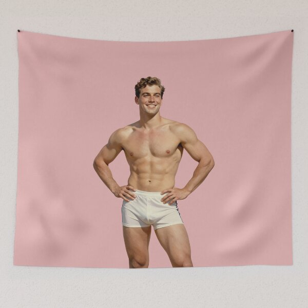 Item preview, Golden Glow - Vintage Athletic Aesthetic Beefcake designed and sold by gayishdesign.