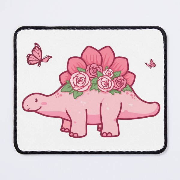Item preview, Pink Floral Dinosaur Sticker | Rose Stegosaurus Illustration | Pastel Flower Dinosaur | Botanical Dinosaur Art designed and sold by Pandey14.