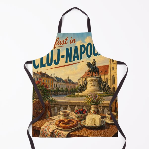 Item preview, Breakfast in Cluj-Napoca, Romania: scenic-Style Painterly Travel Poster designed and sold by LSVart.