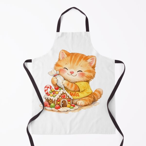 Item preview, Orange Tabby Cat Decorating Gingerbread House designed and sold by Wawa5656.