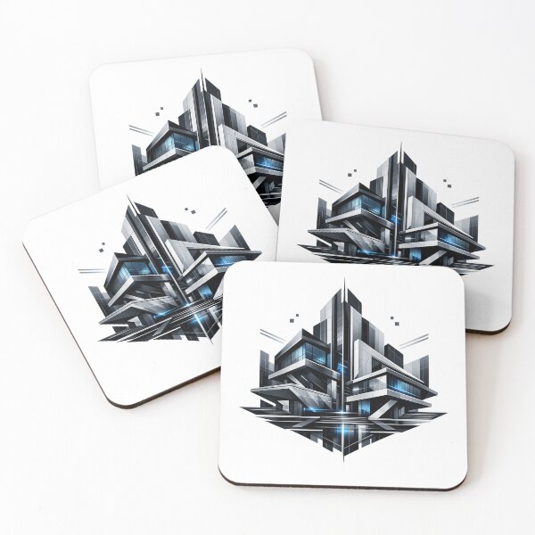 Item preview, Futuristic Architecture – Modern Geometric City Design designed and sold by moditeck.