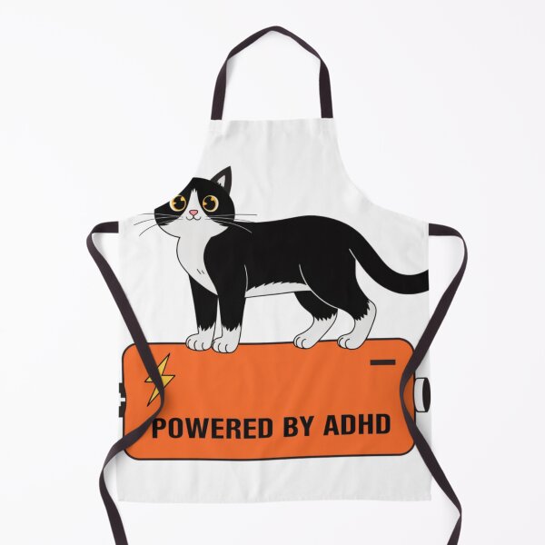 Item preview, Powered By ADHD Cat Pink – Pink Cat Energy Illustration designed and sold by Charonde.