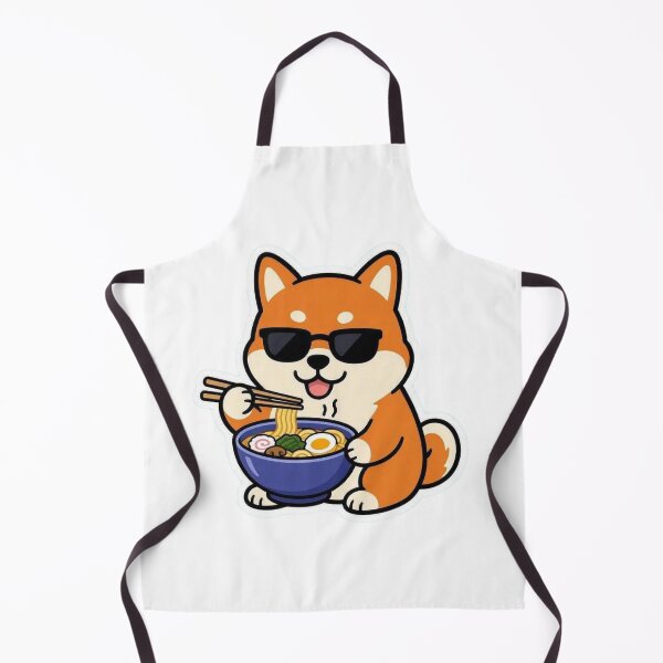 Item preview, Cute Shiba Inu Eating Japanese Ramen Noodles designed and sold by BobaCatDesign.