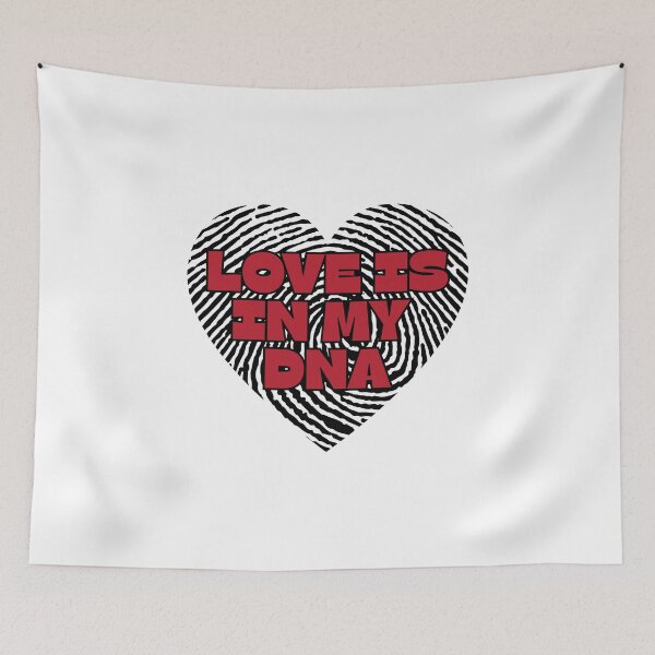 Item preview, Love Is In My DNA Fingerprint Heart Design Romantic DNA Love Quote designed and sold by HYPNK.