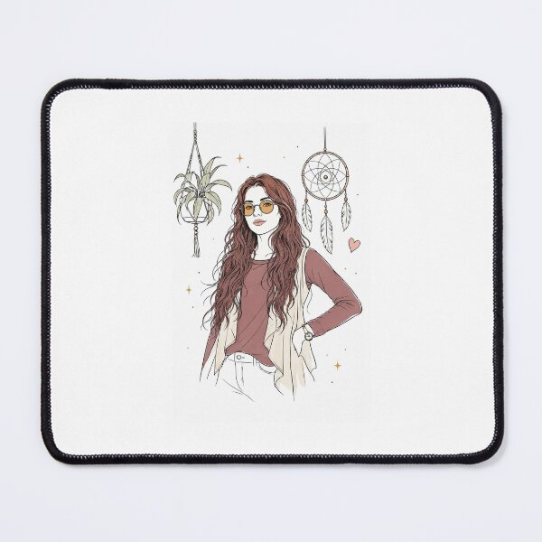 Item preview, Boho Girl – Free Spirit Minimalist Art designed and sold by Sztyep88.