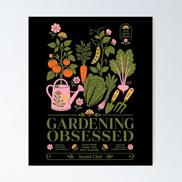 Item preview, Urban Gardening Gardening Obsessed Social Club designed and sold by LuminOrb.