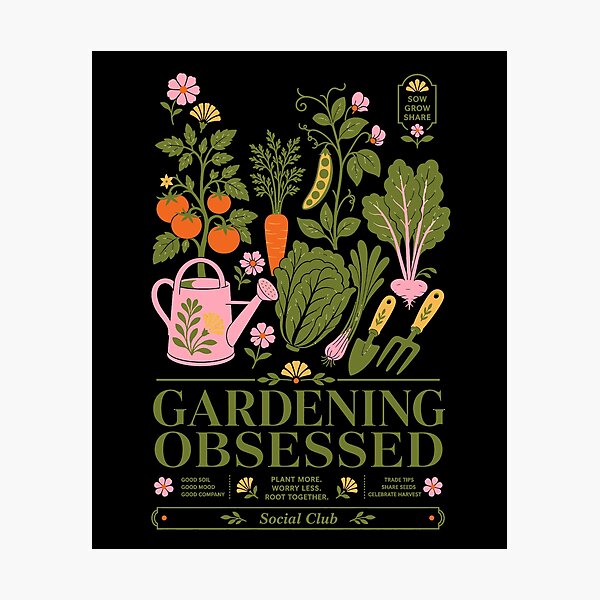 Item preview, Urban Gardening Gardening Obsessed Social Club designed and sold by LuminOrb.