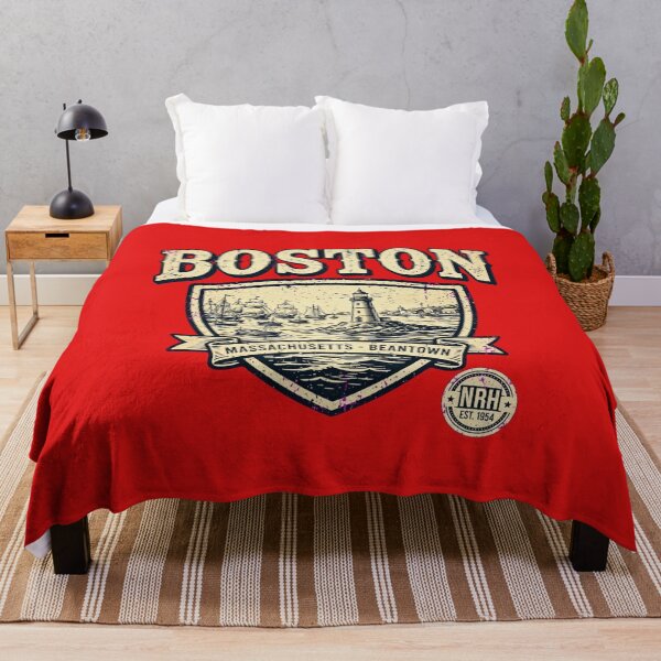 Item preview, Retro poster Boston Massachusetts lighthouse vintage designed and sold by Normandy Road Heritage.
