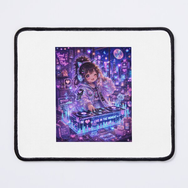 Item preview, Cyber Dream DJ Girl Sticker designed and sold by blossomfun.