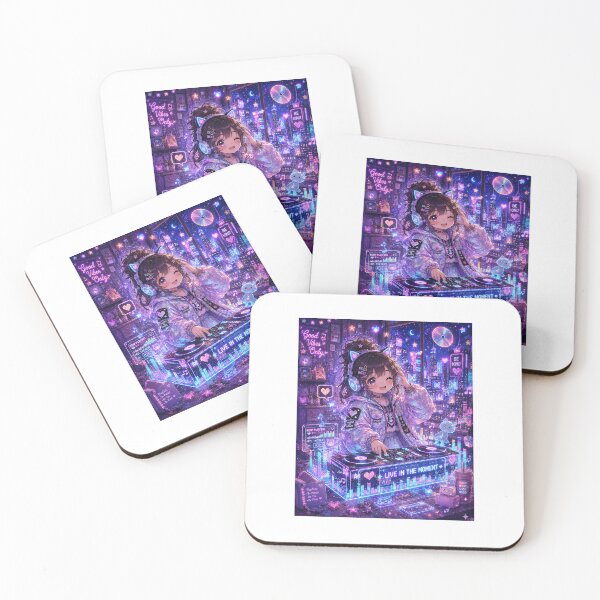 Item preview, Cyber Dream DJ Girl Sticker designed and sold by blossomfun.