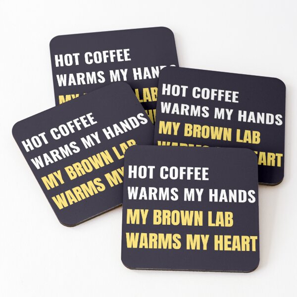 Item preview, Brown Lab Puppy Dog Morning Coffee Quote designed and sold by PRINTSCHARMINGM.