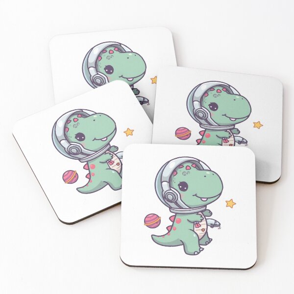 Item preview, Astronaut Dinosaur Sticker | Space Dino Illustration | Galaxy Dinosaur Art | Cosmic T-Rex Vinyl Sticker designed and sold by Pandey14.