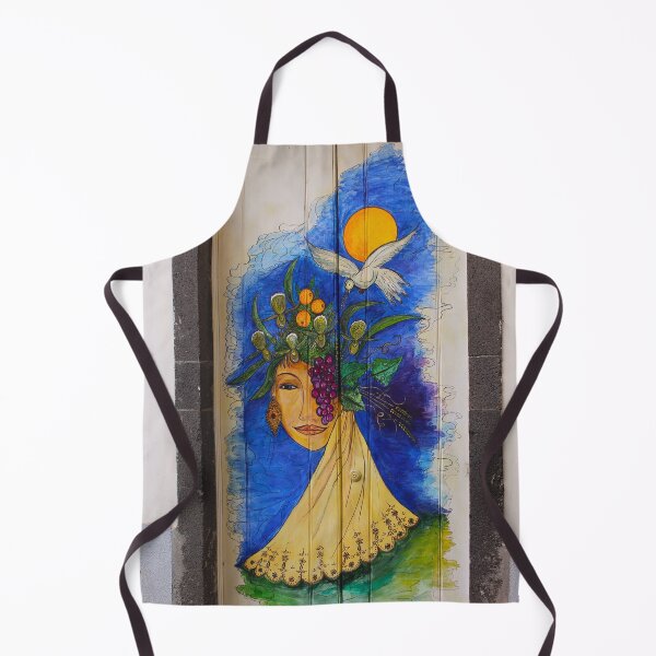 Item preview, Antique door with beautiful floral and female goddess door colorful fine art photograph wall art designed and sold by Jéanpaul Ferro.