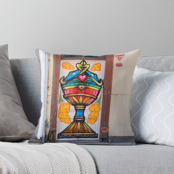 Item preview, Antique mural on door chalice with heart colorful fine art photograph wall art  designed and sold by Jéanpaul  Ferro.
