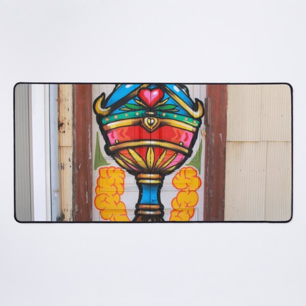 Item preview, Antique mural on door chalice with heart colorful fine art photograph wall art designed and sold by Jéanpaul Ferro.