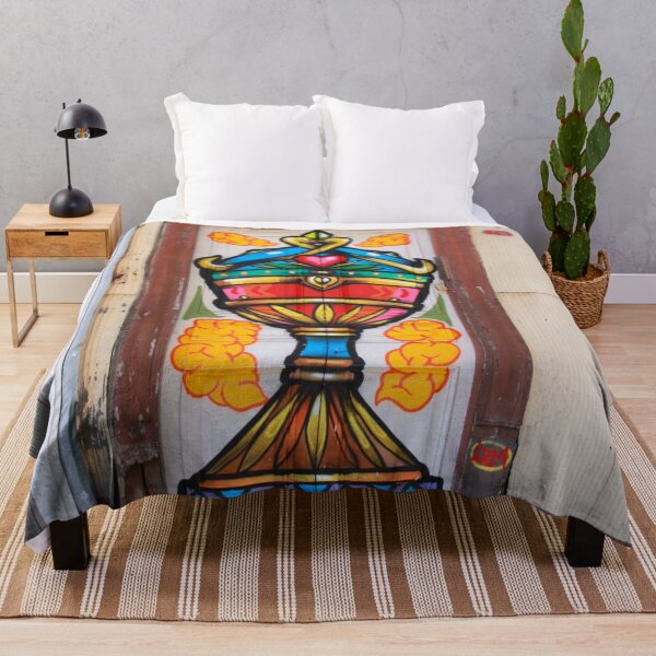 Item preview, Antique mural on door chalice with heart colorful fine art photograph wall art designed and sold by Jéanpaul Ferro.