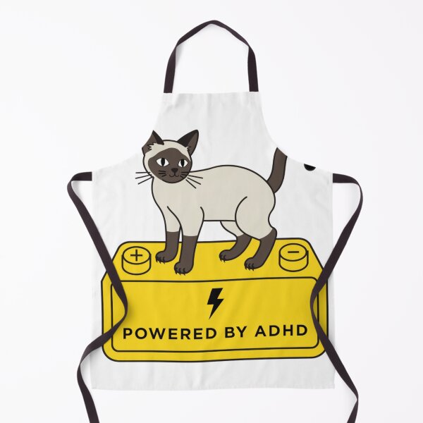 Item preview, Powered By ADHD Cat Pink – Silly Cat Battery Graphic designed and sold by Charonde.